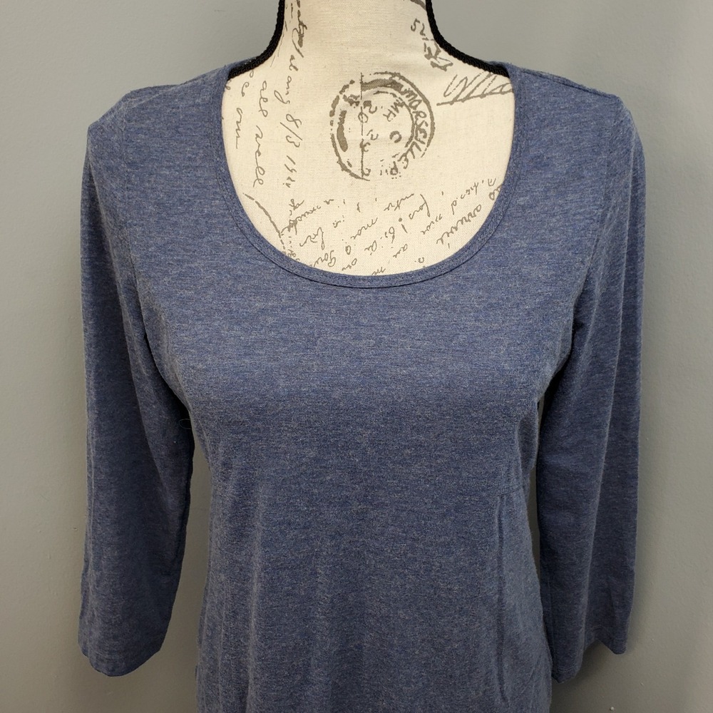 prAna Shift Dress Womens Medium Blue Long Sleeve Scoop Neck Boho Chic Pullover - Picture 4 of 7